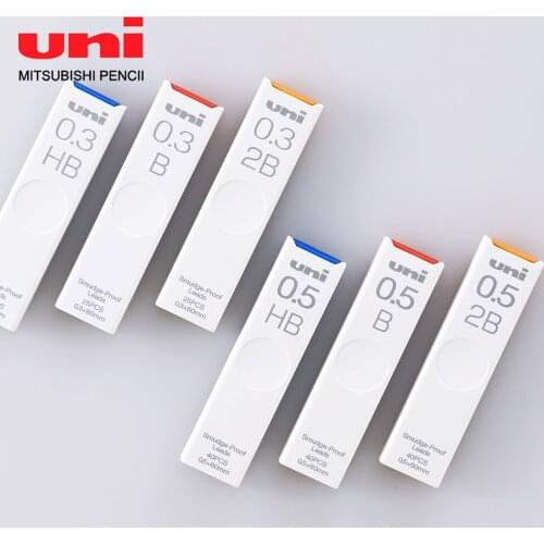 Japan UNI UL-S Automatic Pen Lead Core Smudge Proof Thick Black Not Blooming Anti-Fouling Refill Automatic Lead Core 0.5/0.3
