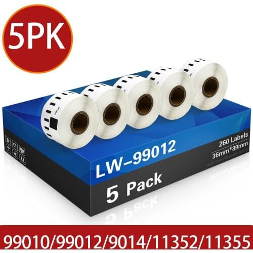 Labelwell 1300pcs /260pcs 99012 Address Sticker 89mm*36mm compatible for Dymo Labelwriter 450 Label Maker 450 Twin Turbo paper