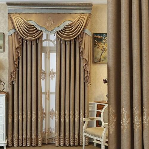 Curtains for Living Room Bedroom Light Luxury Modern Farmhouse Style Gentleman Curtain Blackout Curtains for The Bedroom