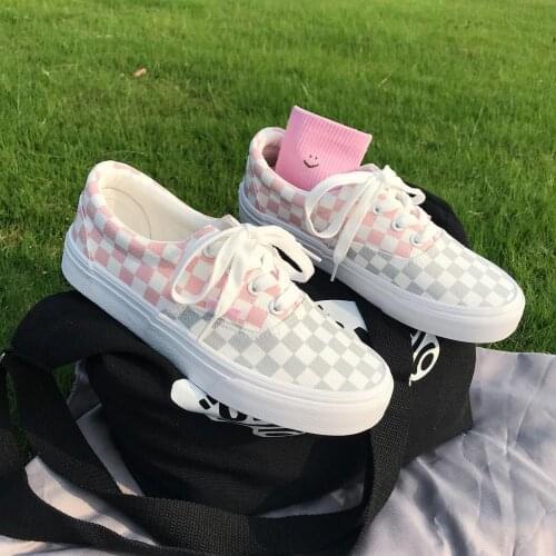 Womens Shoes Sneakers Kawaii Fashion Flats 2021 Vulcanized Lolita Casual Pink Running Spring Harajuku Cute Dropshipping