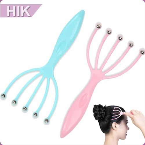 1pcs Head Relax Massager Ball Steel Scalp massager Relaxation Massage Five Finger Hair Held SPA Scalp Neck Stress Relief Massage