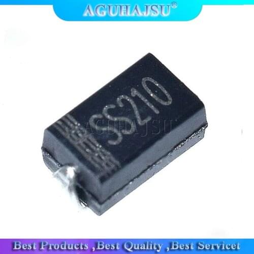 100PCS SS210 100V 2A SMA SR2 100 DO-214AC SMD