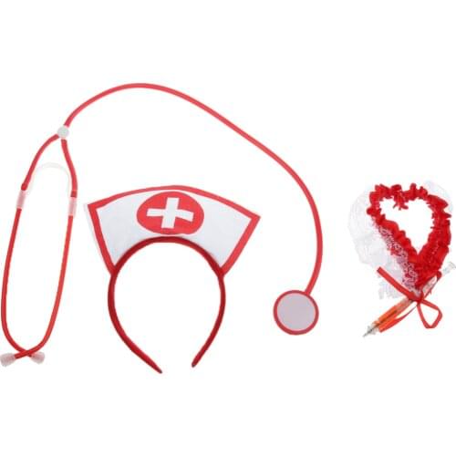 3pcs Nurse Costume Kit Hen Night Party Nurse Fancy Dress Accessories for Party Festival Supplies