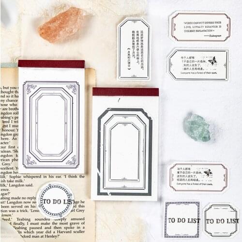 30Pcs/Lot Retro Label Frame Collage Material Paper Junk Journal Planner Scrapbooking Vintage Decorative DIY Craft Paper