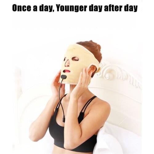 3D Far Infrared Face Mask Skin Care Heating Detoxification Deep Clean Wash Skin Facial Beauty Instrument