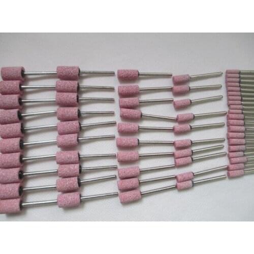 60pc/lot Chain Saw Sharpening Stone 3mm Shank 4-12mm Head Dia Grinding Stone Round Tip
