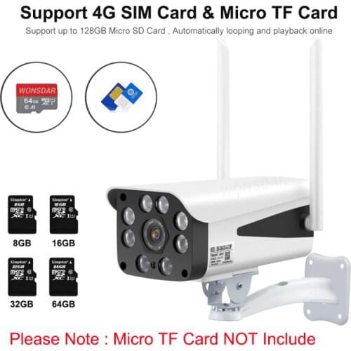 Wireless IP Security Bullet Camera Wifi 1080P High Definition Outdoor Home Security Motion Detection Waterproof 4G LTE Camera