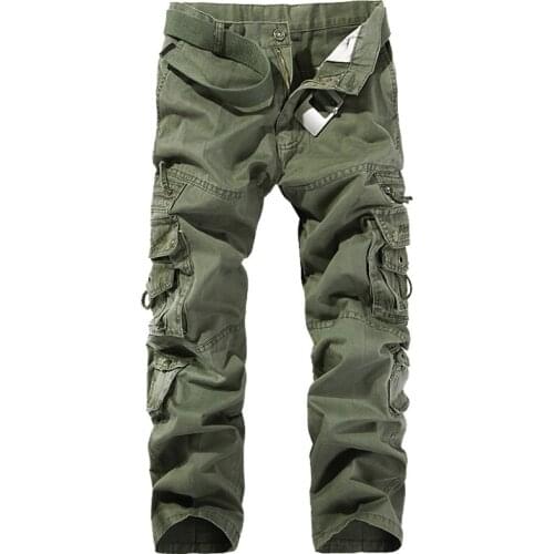 Cargo Pants Men Casual Multi-pockets Mens Military Tactical Pants Men Outwear Straight Long Trousers 2021 Autumn Outdoor Hiking