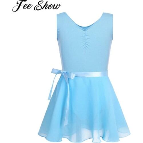 Toddler Kids Cotton Sleeveless Tutu Ballet Dress Dance Skirt Leotards for Girls Dancewear Beautiful Gymnastics Leotard Outfit