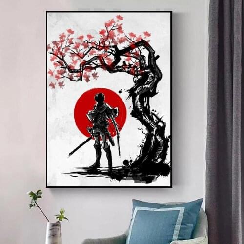 Titan shifter under the su Canvas Painting Anime Art Print Poster Picture Wall Modern Minimalist Bedroom Living Room Decoration