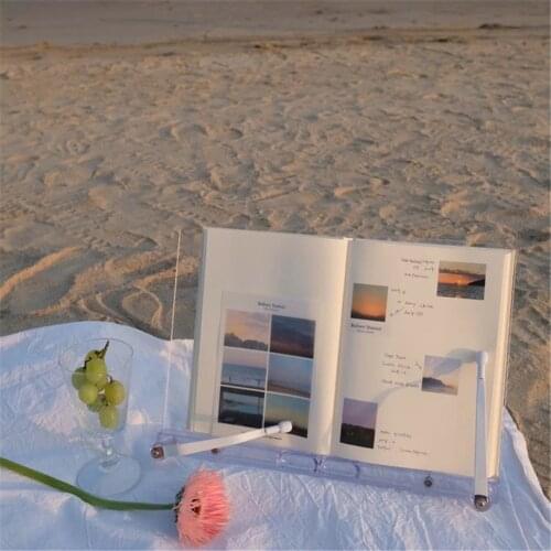 Ins Korean Clear Acrylic Tablet Desktop Stand For iPad 12.9inch With Bag Adjustable Reading Rest With Fixed Kitchen Cookbook