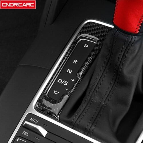 Carbon Fiber Center Console Gear Shift Frame Decoration Cover Trim For Audi A3 8V 2013-2019 LHD Car Styling Interior Accessories