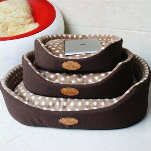 Pet Dog bed warm pet sofa with removable fleece pad for Puppy Dogs cats Nest Dogs baskets winter kennel 2 colors & S-XL size