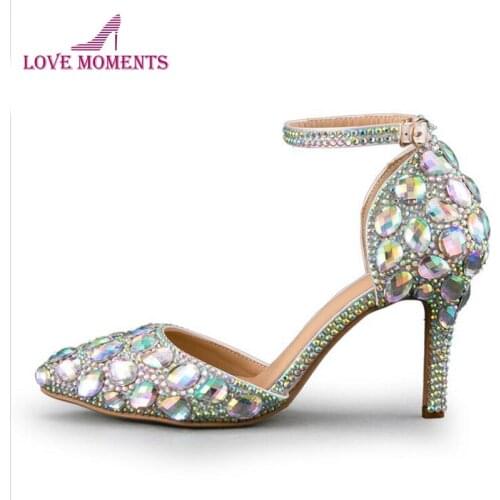 LOVE MOMENTS Women's Shoes With A Glass Heel