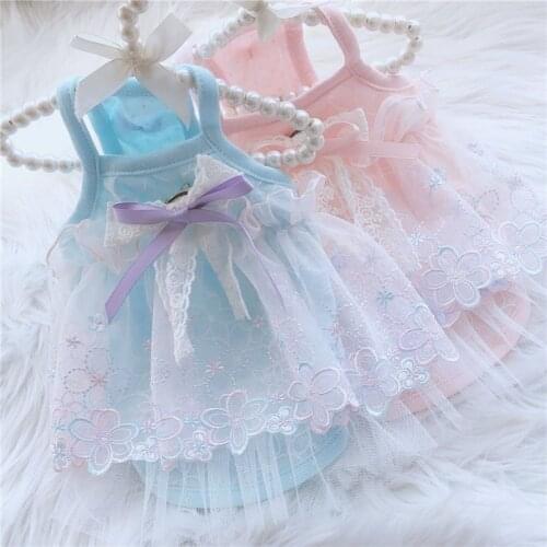 Cute Girl Dog Clothes Pet Dress Summer Dog Clothing Cat Small Dog Costumes Chihuahua Yorkshire Pomeranian Schnauzer Pug Dresses