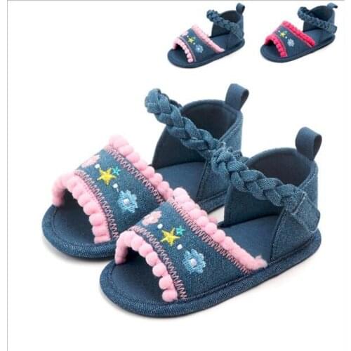 Lovely Summer Baby Shoes Newborn Soft First Walkers Fashion Antislip Baby Girls Princess Shoes