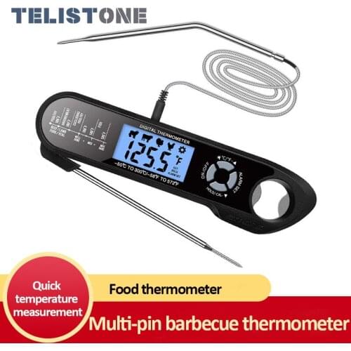 2021 New Multi-Pin Smart Alarm Oven Barbecue Food Thermometer,Meat Food Waterproof Barbecue Thermometer