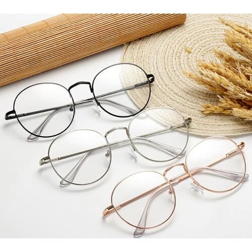 Eyewear Low Price Vintage Women Men Round Metal Retro School Style Clear Glasses Optical Eyeglasses Frame Unisex JDA3080