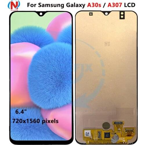 OLED For Samsung galaxy A307F/DS,A307GN/DS,A307YN Display with frame Touch Screen Digitizer Assembly For Samsung A30S lcd