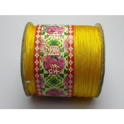 100 Meters Orange String Chinese Knot Cord Synthetic Silk Jewelery Cord 0.8mm