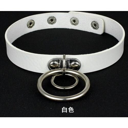 Pendant Necklace Sexy Collar Restraints Choker Neck Punk Gothic PU L neck chain punk skull scalp nightclub bar punk style rivet