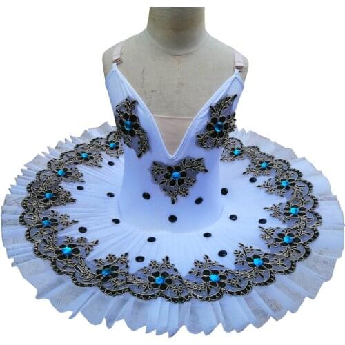 Professional Ballet Tutu Swan Lake White Dance Costume Pancake Girls Classical Ballet Tutu Leotard Ballet Dress For Kids