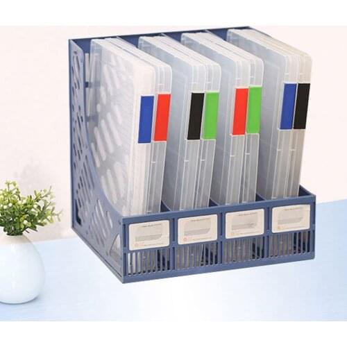 T8DB Six Colors A4/A5 File Box Clear Desk Document Paper Organizer Storage Office School Accessories for Children and Adults