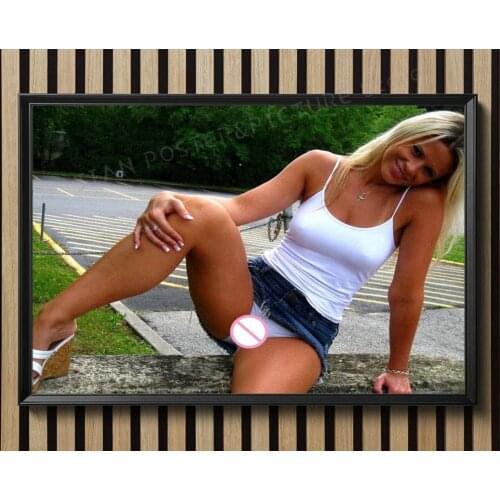 R0199 Sexy Girl Upskirt Hot Panties Wall Sticker Silk Poster Art Home Decoration