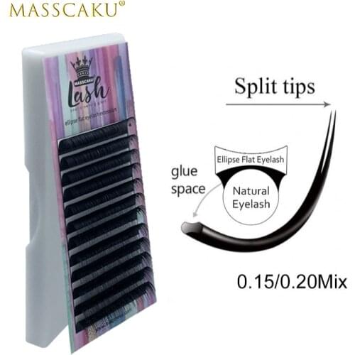 Wholesale Professional Private Label Soft Matte C/D curl 0.15mm 0.20mm eyelash extensions flat eyelashes lash tray For Makeup