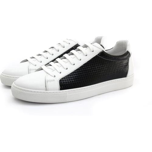 SHENBINS Men's White Sneakers