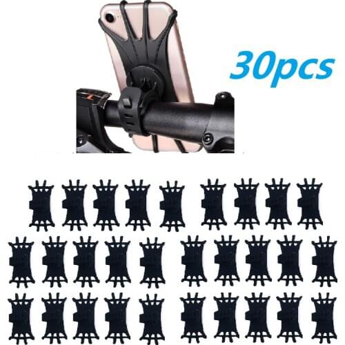 Silicone Mount Phone Holder Stand Shockproof Elastic Riding Cycling Bicycle Outside Bike Phone GPS Support Bracket