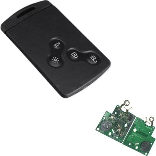 No logo style 4 button remote key card keyless smart key 433mhz hitag AES PCF7953 chip 7953 XTT for renault Clio 4