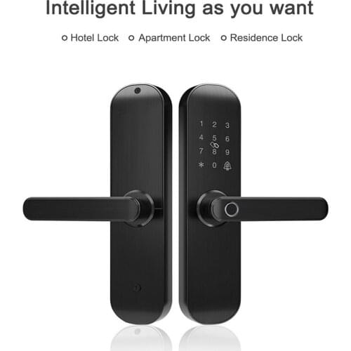 Smart Glass Door Biometric fingerprint lock RFID Card Code Remote control Phone AppWifi Tuya Office Electric Lock Access control