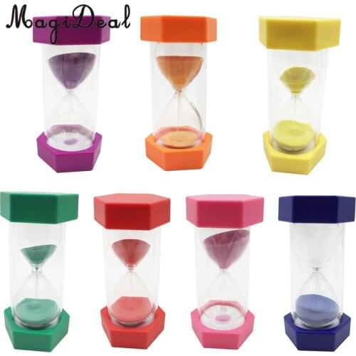MagiDeal Clear Sand Hour Glass Sand 1/2/3/5/15 Minutes Timer Hourglass Multi Use foe Kitchen Cooking Brush Teeth Kids Toy