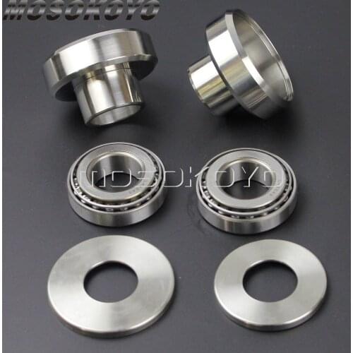 1" ID Cups+ Timken Bearings + Races Plus + Dust Covers Front Fork Neck Cup for Harley Bobber Chopper Sportster Dyna