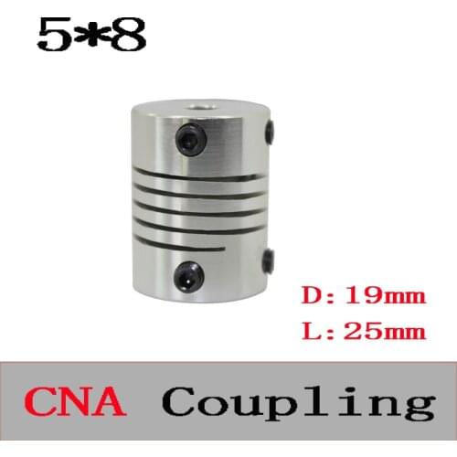 3pcs BR 5mm x 8mm D19 L25 CNC Stepper Motor Shaft Coupler Flexible Coupling 5x8mm Motor Connector 5*8mm