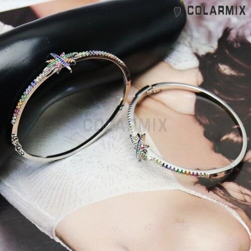4 PIECES Star bangles crystal star bangle zircon jewelry for women fashion jewelry zircon accessories bracelets 51137