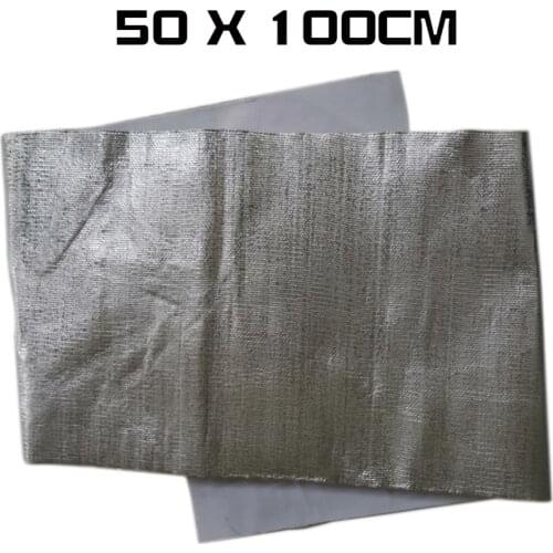 50x100cm Thermal exhaust Tape insulation Shield Wrap for bonnet tank engine compartment Car Interior Engine Accessories