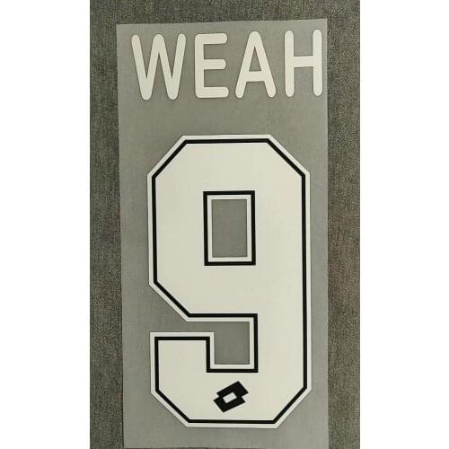 9798 #9 WEAH Nameset Customize Any Name Number Printing Soccer Patch Badge