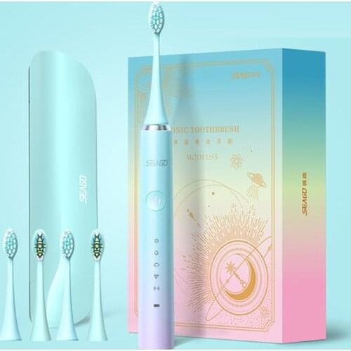 Automatic Sonic Electric Toothbrush USB Rechargeable 5 Mode IPX7 Waterproof Fast Chargeable Tooth Brush Heads Adult Gift