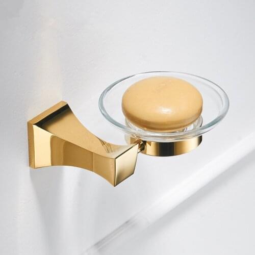 FREE SHIPPING GOLD CLOUR SQUARE DESIGN SOAP DISH HOLDER