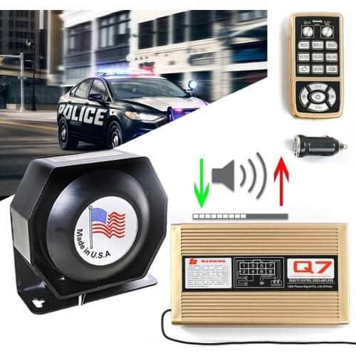 Wireless Police Siren Horn for Car 12V Adjust Volume Alarm Speaker Megaphone Fire Control Ambulance Warning Sound PA System
