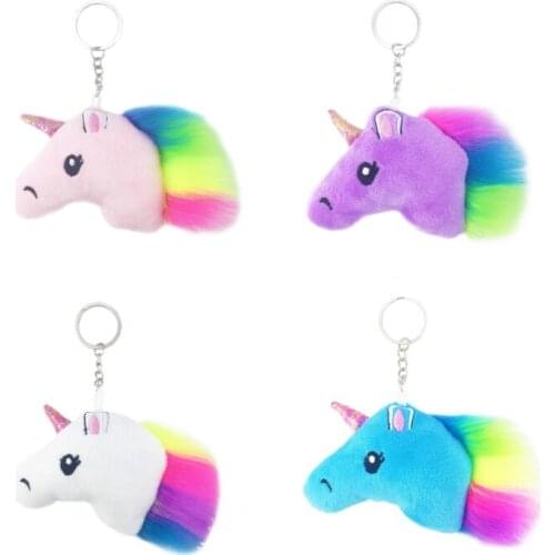 Fast Shipping 120pcs Unicorn Plush Toy Stuffed Animal Key chain Toy Kids Party Gift Plush Toy Doll