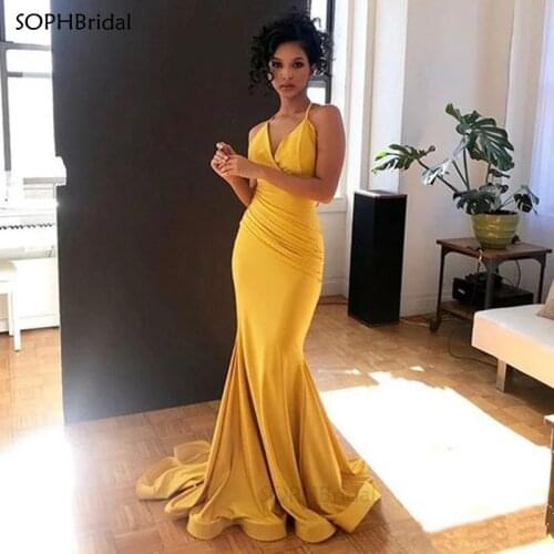V-Neck Elegant Prom Dress 2021 Sexy Mermaid Long Evening Gown Plus Size Long Prom Party Dresses Vvestido Fiesta вечерние платья