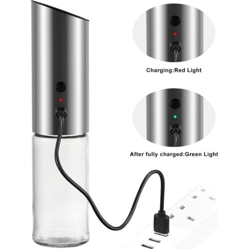 Electric Pepper Grinder USB Rechargeable Automatic Seasoning Milling Machine Salt Spice Herb Grinding Tool Adjustable 85AC