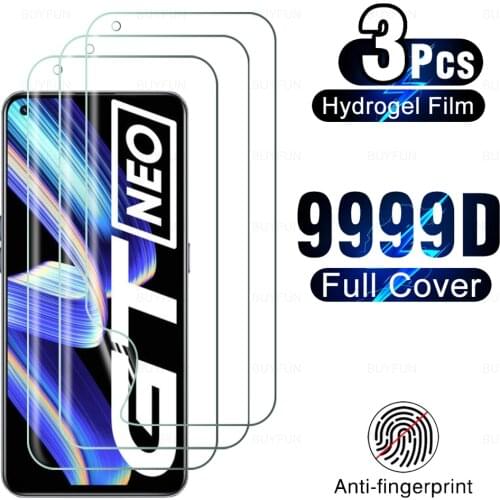 3Pcs Hydrogel Film For Realme GT Neo GT 5G Screen Protector For oppo realme gt neo gt GTNeo HD Clear Protective Film Not Glass
