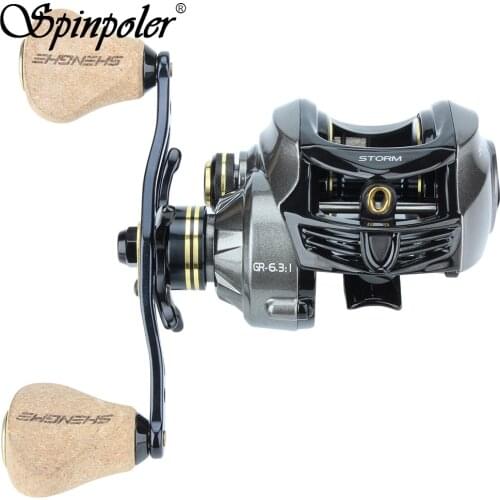 Spinpoler 6.3:1 Gear Ratio Baitcasting Reel High Speed Metal 18KG Max Drag Power Spool Left/Right Hand Fishing Reel Wheel Tackle