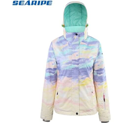 2019 SEARIPE ski Jacket Women Ski Jackets Female Coat Windproof Waterproof Breathable Snow Winter Snowboard Jacket Brands