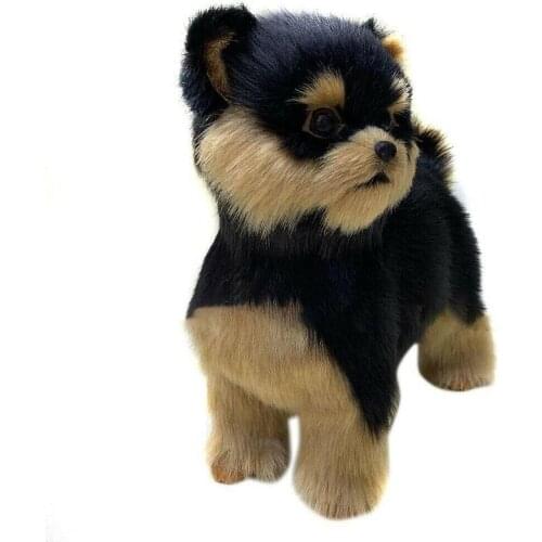 Little Yorkie Dog Puppy Stuffed Teddy Dog Plush Toy Cute Simulation Pets Fluffy Baby Dolls Birthday Gifts for Children Kids
