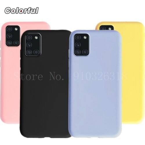 Matte silicone soft Candy color Case for Samsung Galaxy A31 SM-A315F Matte Soft Back Phone Cover Cases For Samsung a31 a 31 6.4"